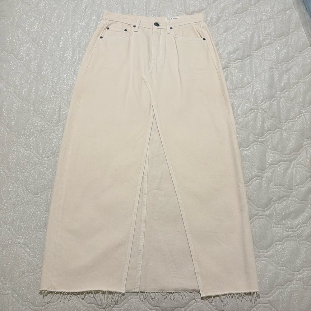 Rag & bone Brand New Denim jean skirt - Size 25, Cream